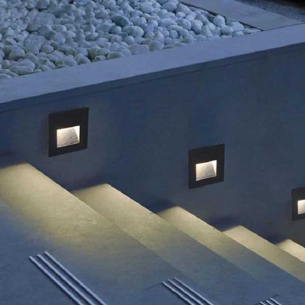 LED Wall Light LED Recessed Stair Light Indoor Decoration Steps Lights Ladder Stairway Night Light Corridor Wall Lamp AluminumCL240809