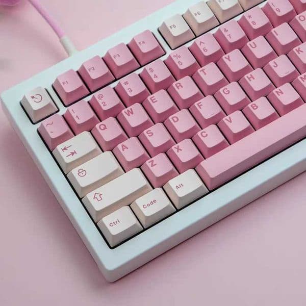 ARSSN 121keys Rim Reverse Colour Pink Keycap Minimalism Cherry Profile ABS For Gaming Gamer Mechanical Keyboard Keycaps GMK67CL240709 Y260525