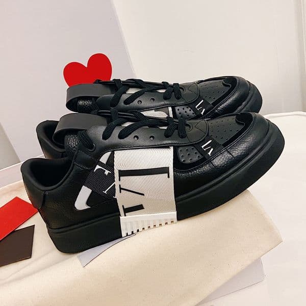 Designer Men Women Casual Shoes High quality Sneakers Real Leather Black white blue Red Lace-up Platform Trainers With box Size 36-45