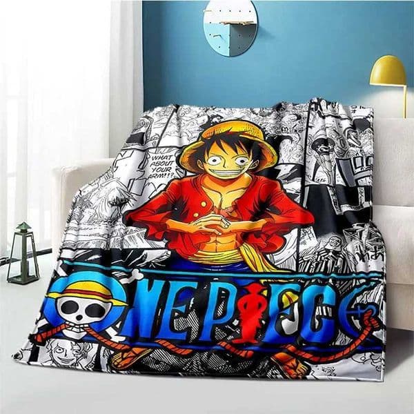 3D printed Japanese cartoon O-ONE PIECE blanket Super cool home bed Decorated with sofa air-conditioned sheets gift blanketXJ240813