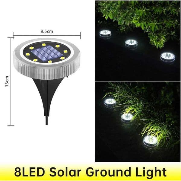 Solar Power Disk Light Outdoor Garden Solar Underground Light Deck Light Spotlight Buried Led Lamp Garden Landscape Decoration CL240813
