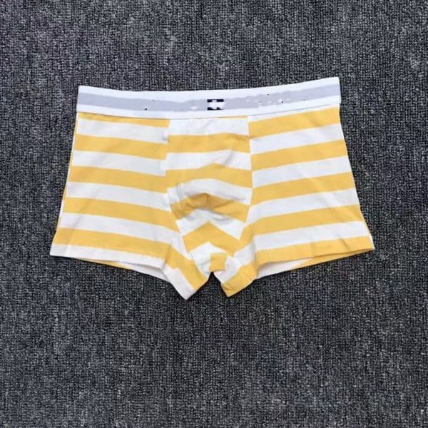 Fashion Trend Briefs Men's Swimwear Striped Cotton Boxers for Men