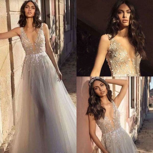 Vintage A-Line Gown Wedding Dresses Flowers Pattern Lace Sweep Train Bridal Gowns Big Vestidos De Novia Custom Size Colour
