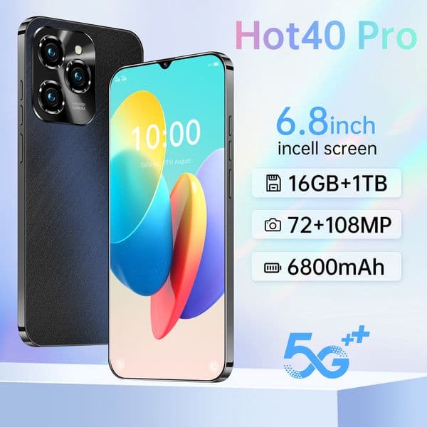 new crossborder mobile phone hot40 pro 6 8incell screen 2 16g real 4g global version smart foreign trade mobile phone