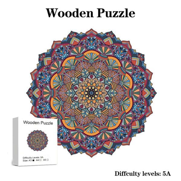Boho Wooden Personalized 3D Puzzle Adult and Gift Education Childrens Toy Game Y240812