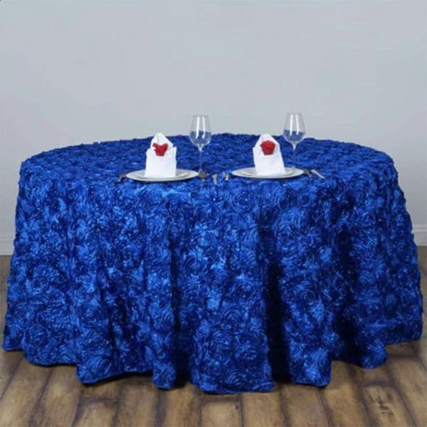 Wedding Table Clothing Embroidered Rose 3D Cover el Banquet RoundRectangular Decoration Christmas Gift 240812