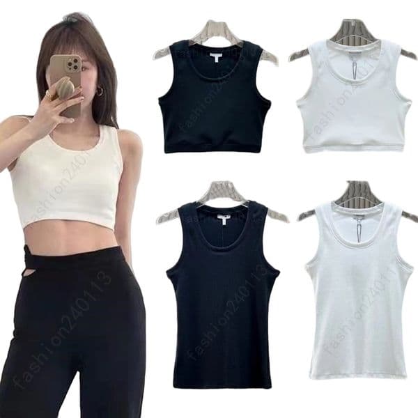 Vest top designer tank top womens tanktop women designer cotton female femme knits tee embroidery knitted sport breathable Yoga Vest Tops sexy running tops clothing