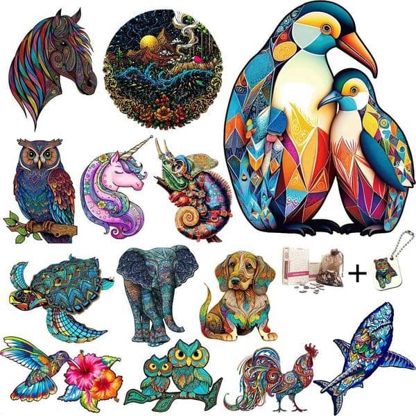 slot car Plane Wooden Animal Puzzles For Adults Kids Mysterious Turtle 300 PCS Puzzle Holiday Gift Interactive Games Toy Wood Jigsaw Car Track