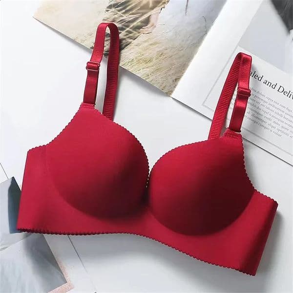 Comfort Wireless Bras for Women Underwear Seamless Solid Pink Black Bras Top Sexy Lingerie Push Up Bralette Female Intimates 240812