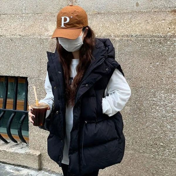 Female Vest Loose Casual Waistcoat Women Sleeveless Fashion Cotton-Padded Thicken Jackets Clothing G833 240813