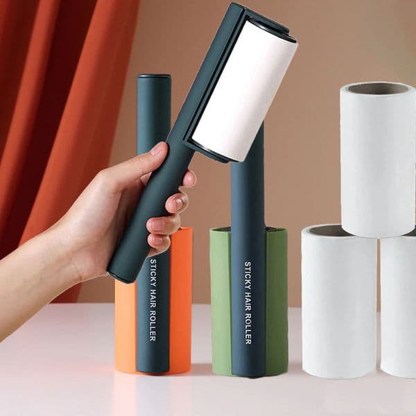 Lint roller for pet hair sticker detachable Lint remover for clothes with buckle dust cover 240812