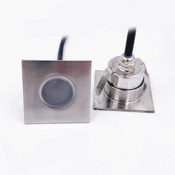 Mini Led Square Waterproof Outdoor Garden Lights Ground Floor Spot Recessed Terrace Deck Driveway Lawn Lamp RGB IP68 12V 24V 2W CL240813