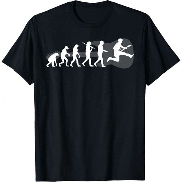 25ss T shirt for Mens Evolution Guitar Music Sound Acoustic Funny T-Shirt Shirts Tshirt Graphic Tee Casual Tops Short sleeve Free shipping