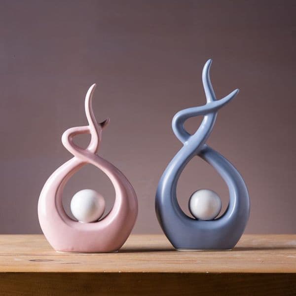 ddmygifts Creative Nordic Ceramic Abstract Small Ornaments Bo Gu Boohelf TV Cabinet Living Entrance Sample A