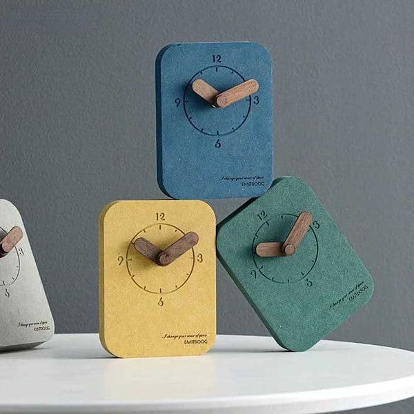 Modern American Minimalist Desk Clock Table Pendulum Clock Student Bedroom Mute Creative Bedside 7 Colors OptionalM240814