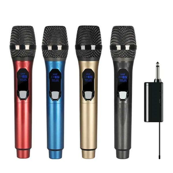 Wireless Microphone 2 Channels UHF Professional Handheld Mic Micro For Karaoke Meeting 50 Meters Sing Song KTV SingingM240815