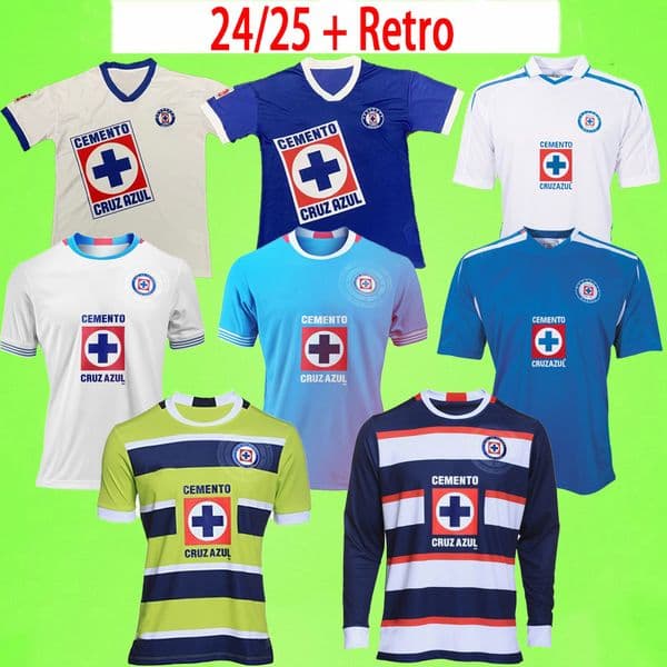 Cruz Azul 24/25 soccer jerseys 2024 2025 football shirt men kids kit home away blue white fans version 96 97 08 09 goalkeeper GK retro 1996 1997 2008 2009