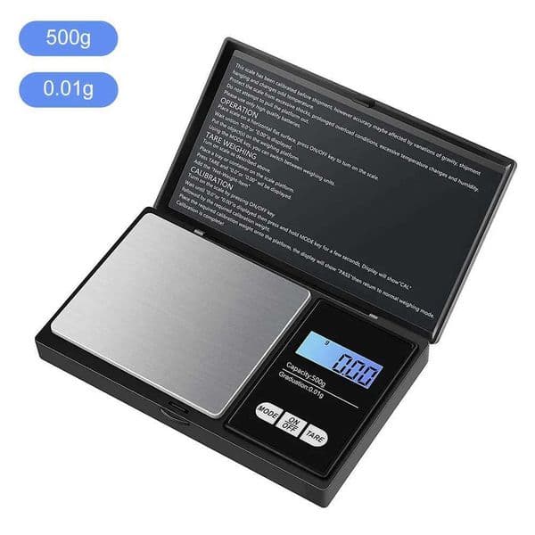 Jewelry Mini Stainless Steel Electronic Scale Digital Pocket Scale Gold Gram Balance Weight Scale Kitchen Coffee Spice ScaleM240815