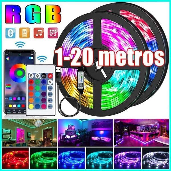 RGB LED Strip Lights 1-30M/1180Inch 5050 DC5V USB Power Music Sync RGB Neon TV Backlight Tuya WiFi App With Remote For Room Deco CL240815