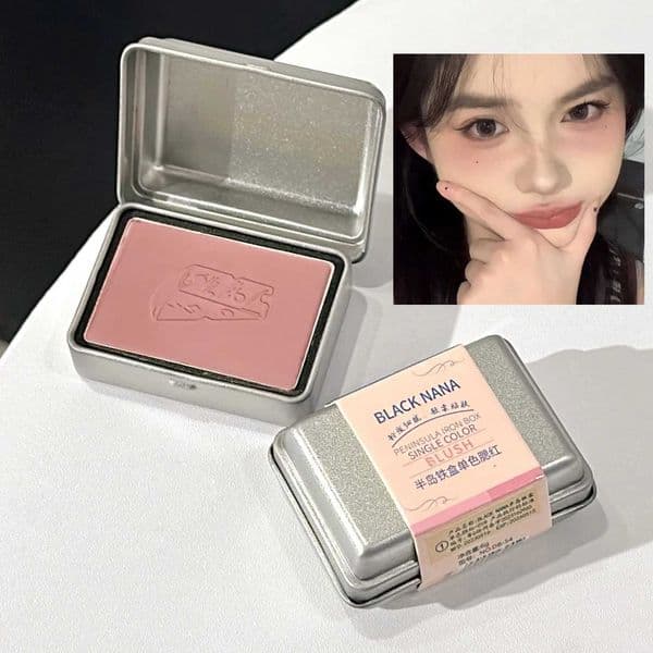 BLACK NANA Square Tin Monochrome Blush Advanced Grey Powder Creates Natural Gentle Atmosphere Blush Y240815