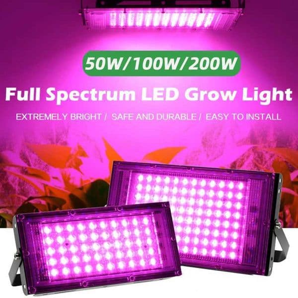 Full Spectrum LED Grow Light Phyto Lamp AC 220V 50W 100W 200W With EU Plug For Greenhouse Hydroponic Plant Growth Lighting Y240816