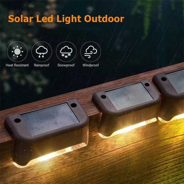 Solar Light Outdoor Led Lamp Solar Power Garden Light Waterproof for Patio Stair Garden Fence Decoration Y240816