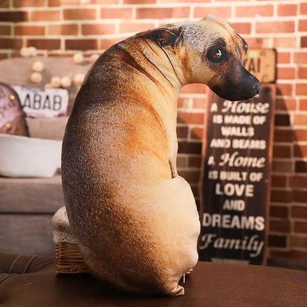 Creative 3D simulation of dogs throwing pillows plush animals resembling fun dogs dolls childrens favorite family toy pads W240816