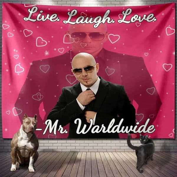 Mr 305 Pitbull Worldwide Hippie Tapestry Fabric Macrame Wall Hanging Beach Room Decor Cloth Carpet Yoga Mats Sheet Sofa Blanket Y240816