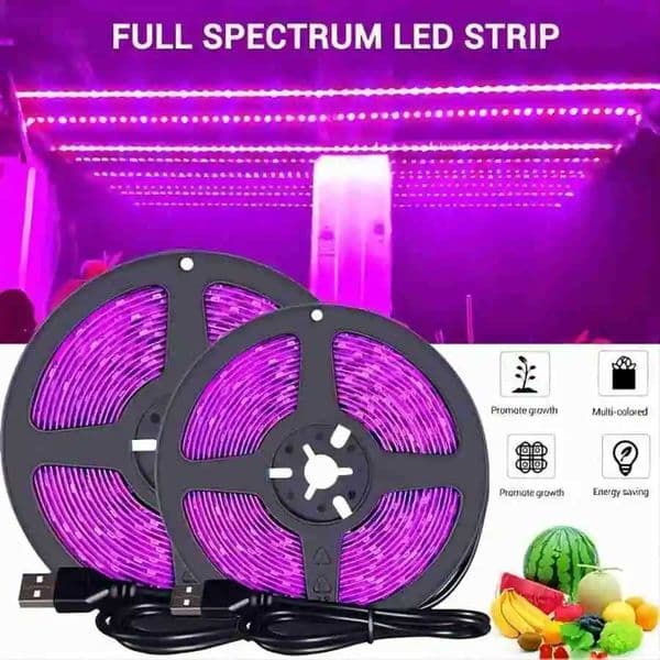1M/2M/3M/5M/10M LED Full Spectrum LED Plant Growth Light 60 Lamp Beads/M Strip LED Fitolampy Greenhouse Plant Seed Growth Light Y240816