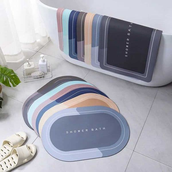 Super Absorbent Bath Mat Instant Drying Mat Bathroom Rug Non-slip Entrance Doormat Nappa Skin Floor Mat Toilet Carpet Home DecorM240816