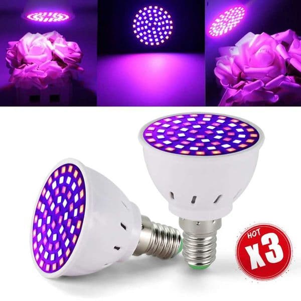 3Pcs LED Grow Full Spectrum Bulb E27 E14 GU10 MR16 220V Greenhouse Hydroponic Lamp Grow Light For Indoor Plant Phyto Flower Lamp Y240816
