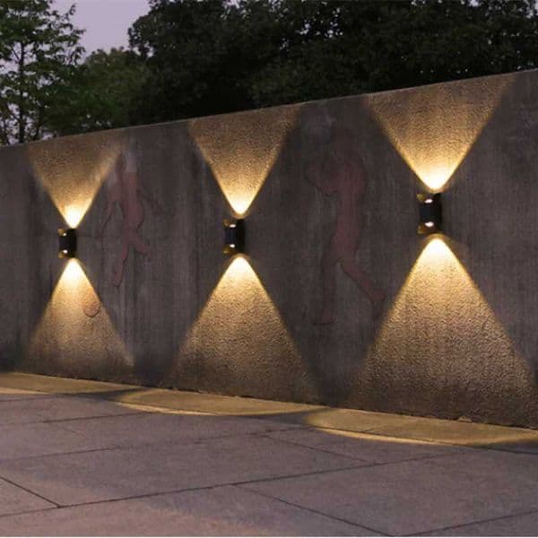 Outdoor Solar Lights Wall Lamp Waterproof Solar Powered Lights Outdoor UP and Down Illuminate Garden Yard Decoration Sunlight Y240816