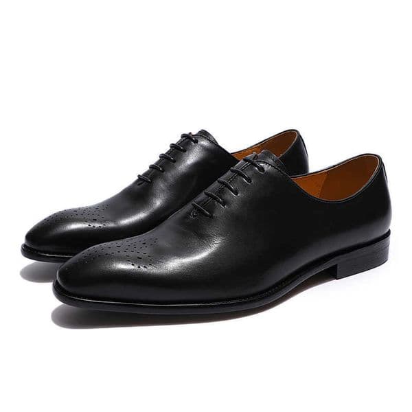 CMM Mens Leather Shoes Leather Oxford Shoes Leather Handmade Formal Dress Business Mens Office Wedding Shoes Size 38-47