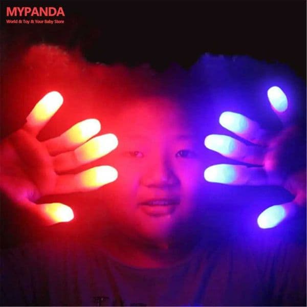 2Pcs Props Random Novelty Funny LED Light Flashing Fingers Kids Amazing Fantastic Glow Toys Children Luminous Gifts Magic Trick Y240817