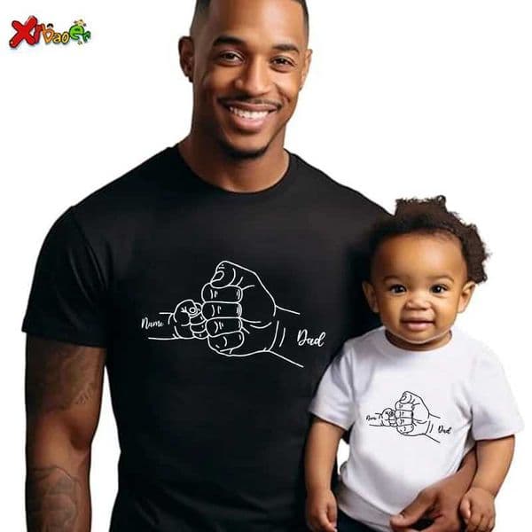Fathers Day Shirts Personalized Dad T-shirts Dad Team Shirts Customized Childrens Names Dad Shirts Family Matching Clothing Fathers Day W240816