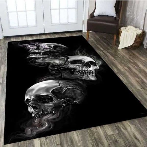 LOUSIDREAM Skeleton Horror Series Carpet Living Room Home Decoration Sofa Table Carpet Anti slip Chair Cushion Lounge Mat W240815