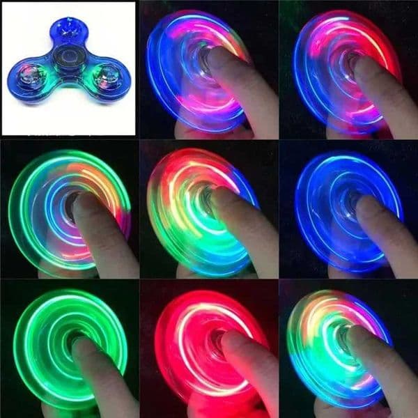 LED Lights Colorful Glowing Fingertip Gyro Toys 5 Styles Spinner Finger Spinner Finger Spinner Kids Fingertip Stress Relief Toys Y240817