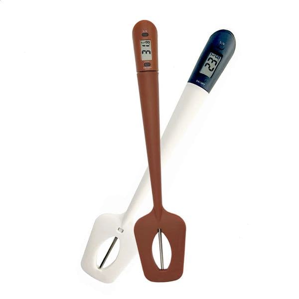 2-in-1 water oil coffee thermometer for grilling meat -50 ° C~300 ° C kitchen silicone chocolate spatula cream scraper baking tool 240816