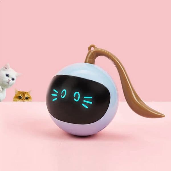 Interactive Smart Cat Toy Colorful LED Self Rotating Pet Ball Toys USB Rechargeable Kitten Automatic Ball Toys Cat Accessories 240816