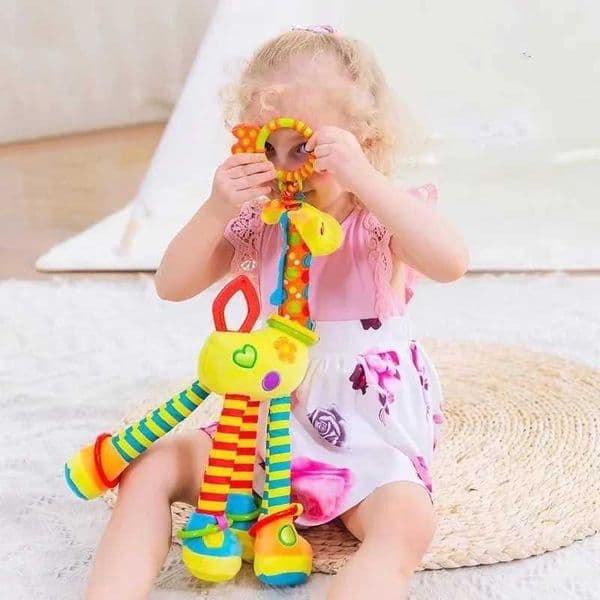 2026 New Plush Photography Accessories Teether Toys Car Bed Bells Multifunctional Early Learning Giraffe Toysxj240819 Toys