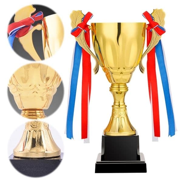 Metal Gold Trophy Gold Trophy Cup Height 23cm Basketball Football Trophy Game Match Trophy for Championships Tournaments 240816