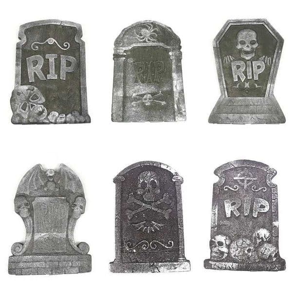Halloween foam tombstone decoration ghost house cracking limestone props party decoration skeleton tombstone courtyard decoration W240817