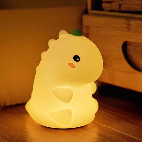 Dinosaur silicone night light sensing cartoon atmospheric light bedside table charging color changing Pat light B2408119