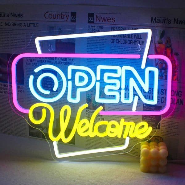 Open neon sign LED lighting for wall decoration Sigh USB luminous bar party coffee shop festival room decoration hanging wall art X241210