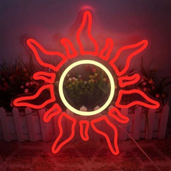 The Burning Sun LED Neon Light Sign Acrylic Neon Sign USB Dimmer Switch For Home Bedroom Gaming Room Club Wall Art Decor Y240817