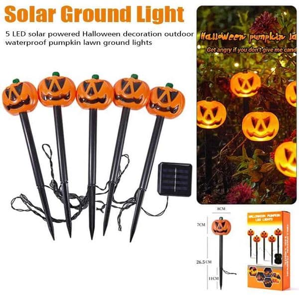 Halloween Outdoor Pumpkin Lawn Insertion Light Solar Courtyard Waterproof Decorative Light Garden Terrace Atmosphere W240817