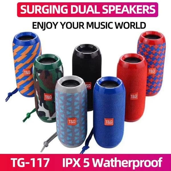 Original TG117 Portable Bluetooth Speaker boombox Soundbar Subwoofer Outdoor Sports caixa de som Loudspeaker TF Card FM Radio dh5727163
