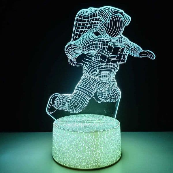 Astronaut Space Theme 3D LED Night Light Astronaut Dimmable Atmospheric Desk Lamp Childrens Bedroom Decoration Christmas Gift B2408119
