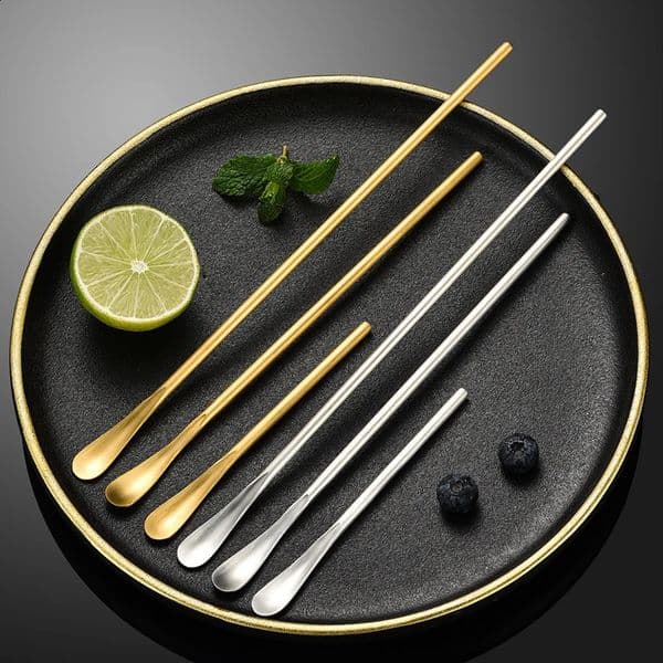 Long handled bar cocktail mixer spoon stainless steel multi size beverage bartender whiskey accessories 240819