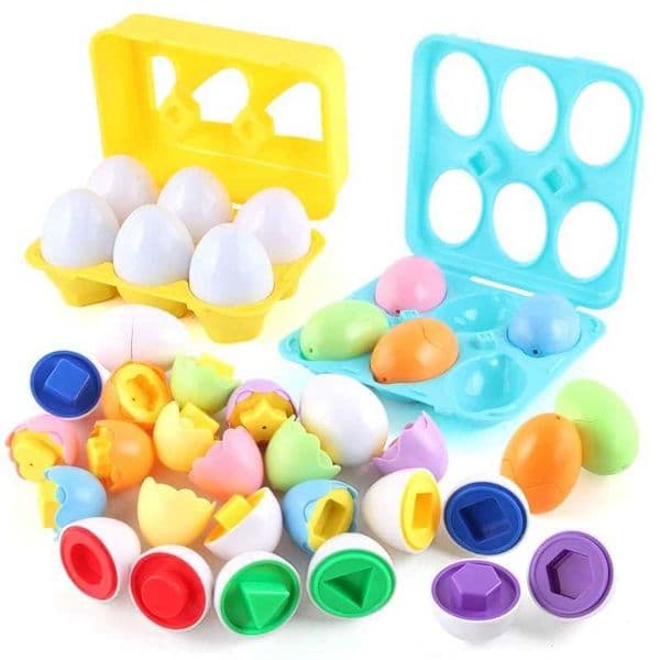 Baby Matching Eggs Montessori Shape Color Recognition Sorter Puzzle Toddler Easter Egg Learning Educational Toys for Kids Gift Y240820